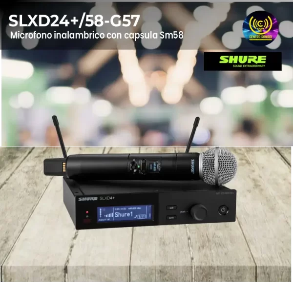 microfono inalambrico con capsula sm58 shure slxd24+/58 g57 microfono inalambrico con capsula sm58 shure slxd24+/58 g57