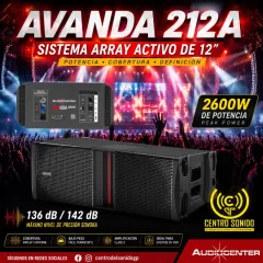 avanda 212a audiocenter line array activo 12″ 136db 2600w