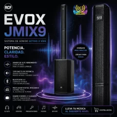 evox jmix9 sistema musical tipo columna activo de 3 vìas