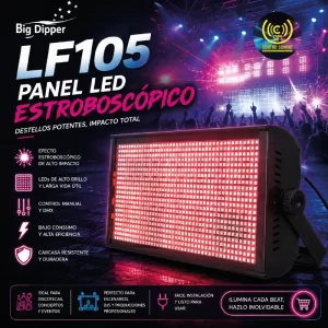 panel led estroboscópico big dipper lf105