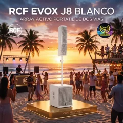 rcf evox j8 white array activo portàtil de dos vìas