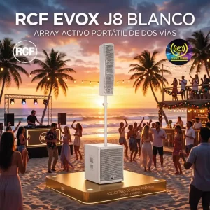 rcf evox j8 white array activo portàtil de dos vìas