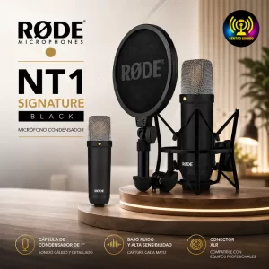 microfono condensador rode nt1 signature black