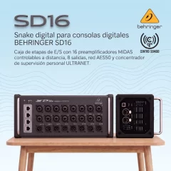behringer sd16 snake de 16 entradas