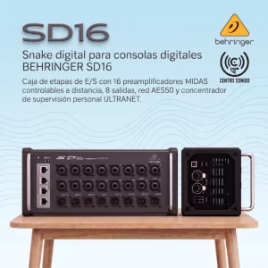 behringer sd16 snake de 16 entradas
