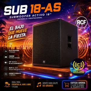 sub 18 as subwoofer activo