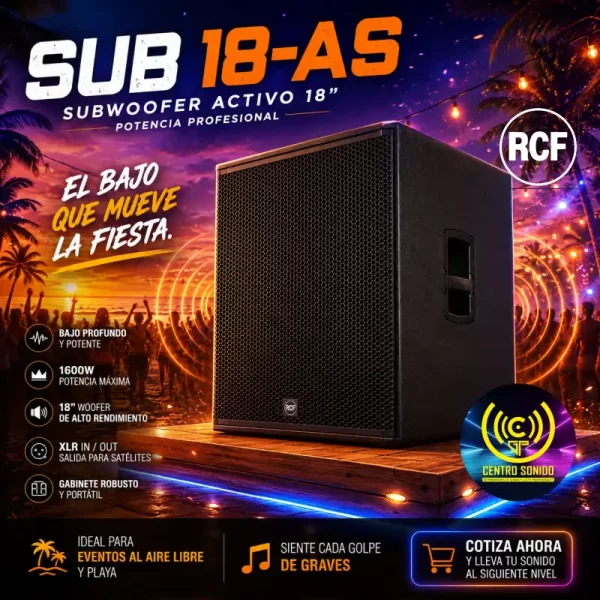 sub 18 as subwoofer activo