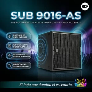 sub 9016 as subwoofer activo de 16" de gran potencia