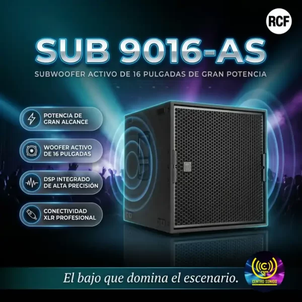 sub 9016 as subwoofer activo de 16" de gran potencia sub 9016 as subwoofer activo de 16" de gran potencia