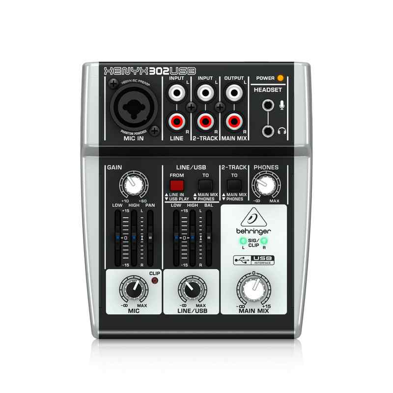 302USBcentrodelsonido mezclador de audio behinger 302usb