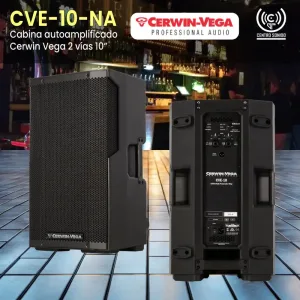 cabina autoamplificado cve 10 cerwin vega 2 vías 10″