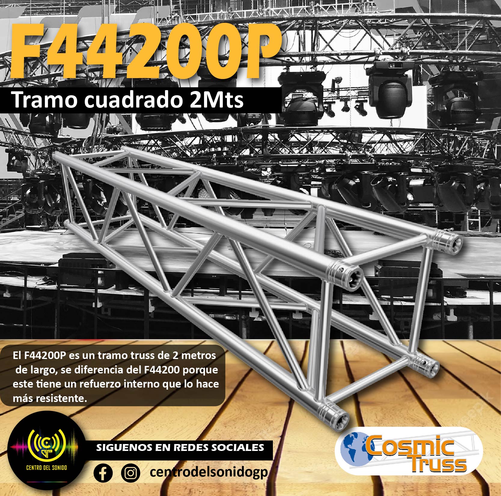 tramo 40x40 de 2m f44200p cosmic truss (copia) tramo 40x40 de 2m f44200p cosmic truss (copia)