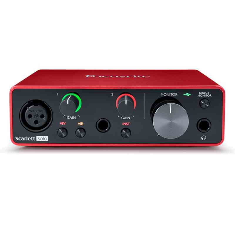 Interfaz-scarlett-solo-mk3-focusrite combo estudio scarlett solo mk3