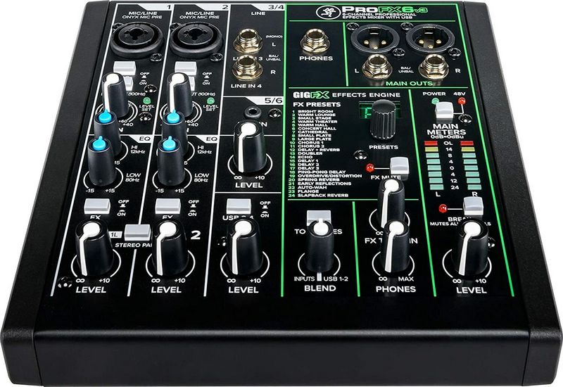 mezclador analÓgico profx6v3 de 6 canales con usb mezclador analÓgico profx6v3 de 6 canales con usb