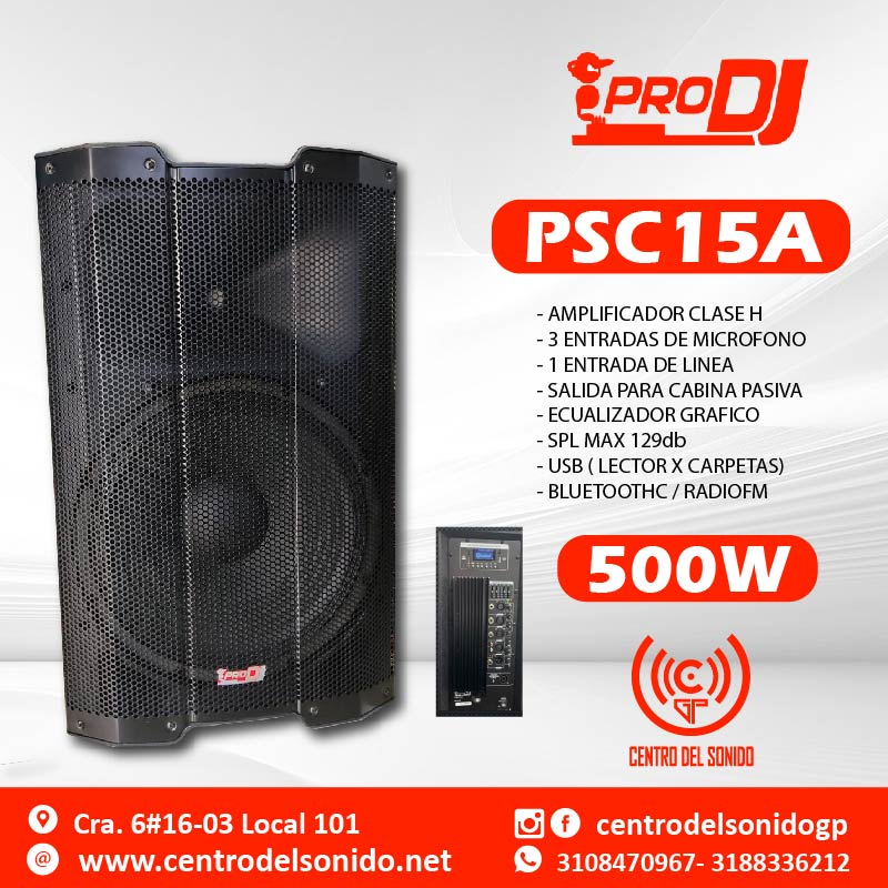 cabina activa psc15a pro dj de 15" cabina activa psc15a pro dj de 15"