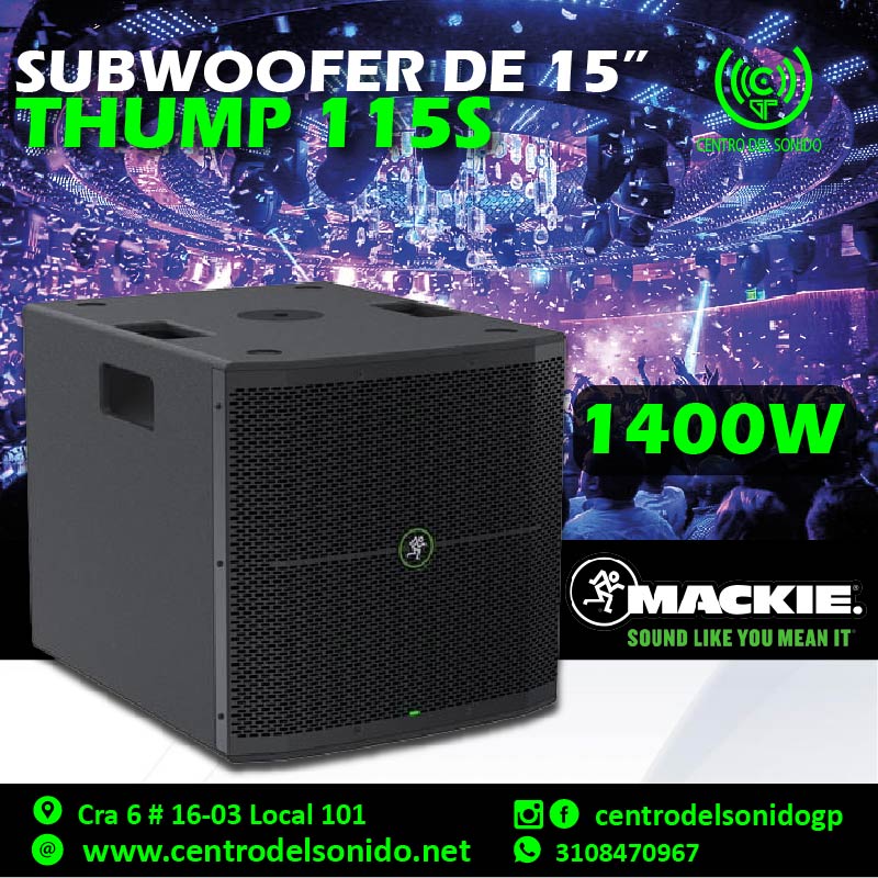 mackie thump 115s subwoofer activo mackie thump 115s subwoofer activo