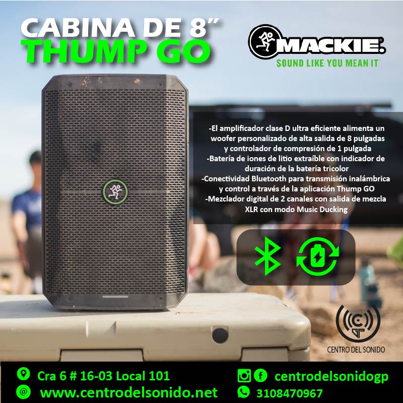 mackie thump go altavoz portátil bluetooth de 8 pulgadas mackie thump go altavoz portátil bluetooth de 8 pulgadas