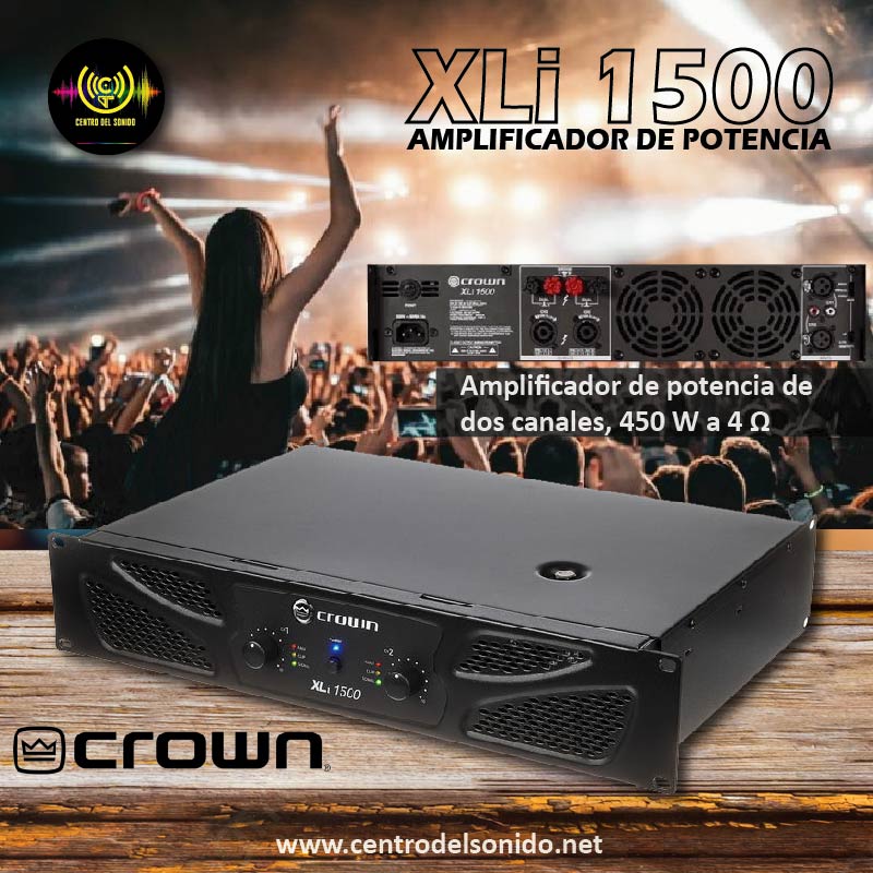 amplificador de potencia xli 1500 crown amplificador de potencia xli 1500 crown