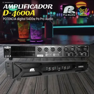 potencia d 4600a digital 5400w pa pro audio