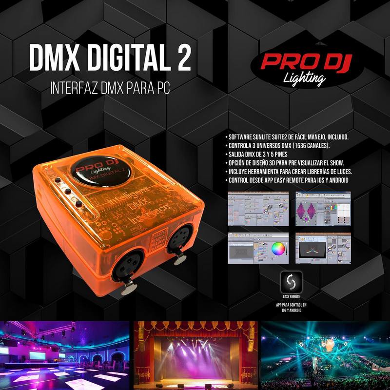dmxprodj controlador dmx digital 2 prodj