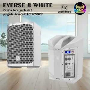cabina recargable de 8 pulgadas blanco everse 8 electrovoice