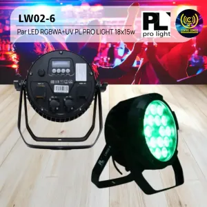 par led lw02 6 rgbwa+uv pl pro light 18x15w