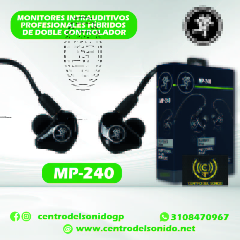mackie mp 240 auriculares y monitores intrauditivos con controladores híbridos duales mackie mp 240 auriculares y monitores intrauditivos con controladores híbridos duales
