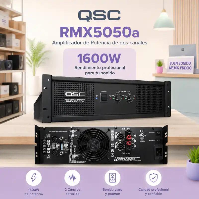 amplificador qsc rmx5050a amplificador qsc rmx5050a