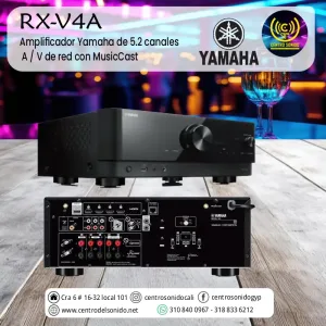 amplificador yamaha rx v4a de 5.2 canales a / v de red con musiccast
