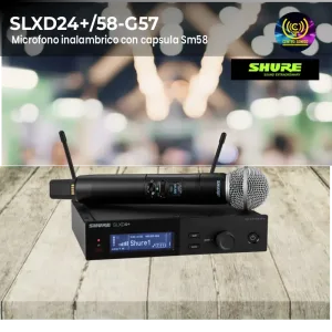 microfono inalambrico con capsula sm58 shure slxd24+/58 g57