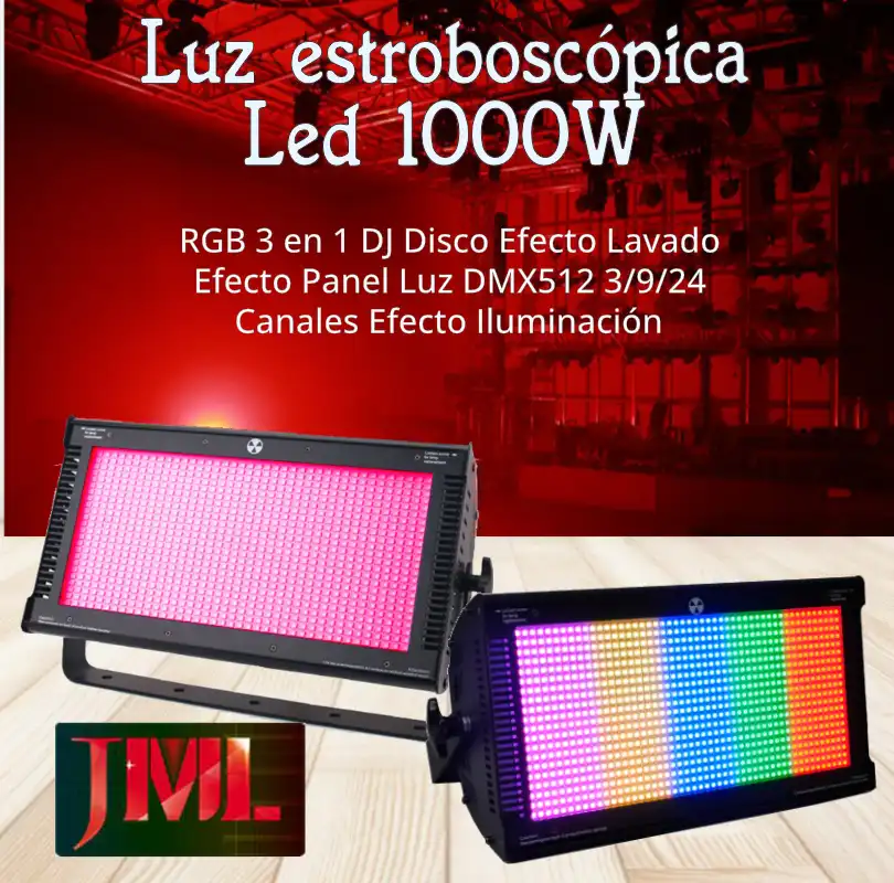 luz estroboscópica led 1000w rgb 3 en 1 dj disco efecto lavado efecto panel luz dmx512 luz estroboscópica led 1000w rgb 3 en 1 dj disco efecto lavado efecto panel luz dmx512